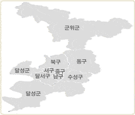 대구광역시 구획 지도