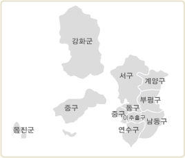 인천광역시 구획 지도