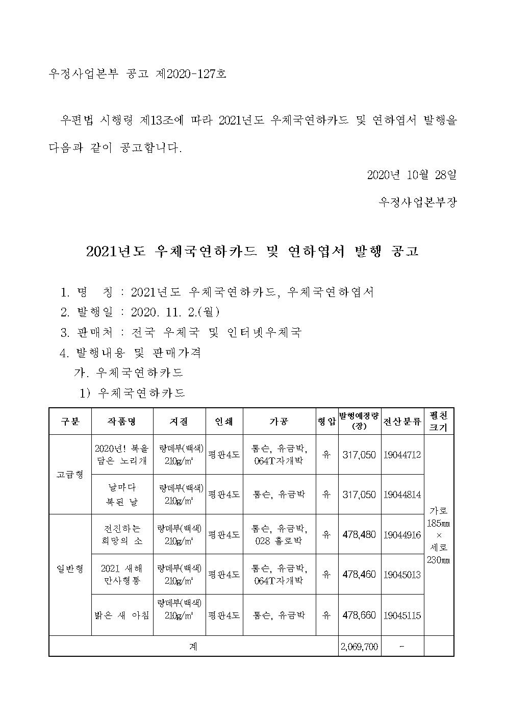 우정사업본부 공고 제2020-127호001.jpg