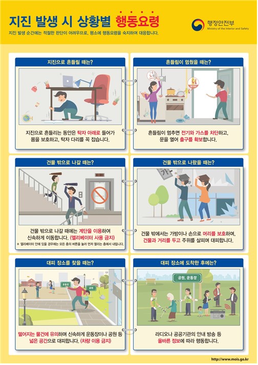 지진 안전 주간 홍보 포스터