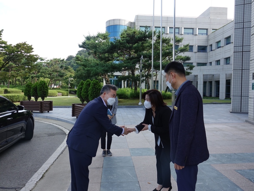 행안부 지방자치인재개발원장 교육원 방문(2021.9.9.)