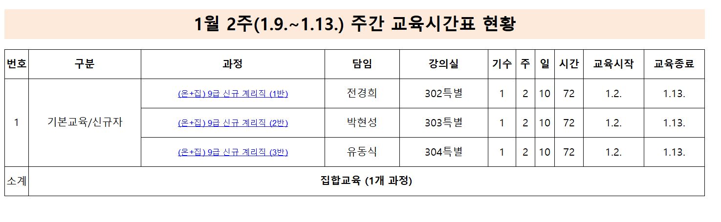시간표
