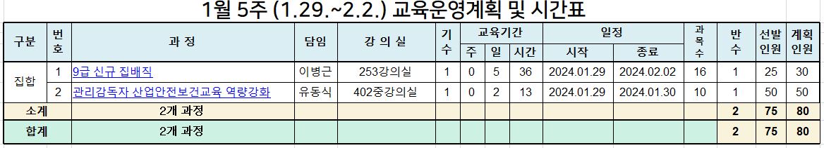 1-5 시간표