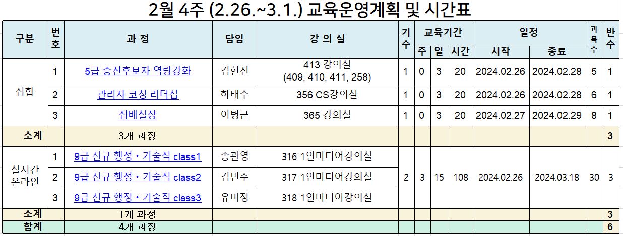 2-4 시간표